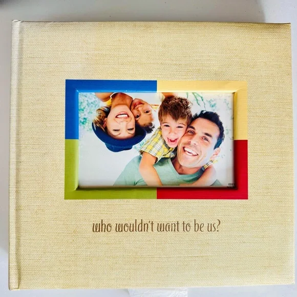 NEW VINTAGE HALLMARK 90s Y2K Beige Stripe Picture Album Photo Coffee Table Book - Picture 10 of 10